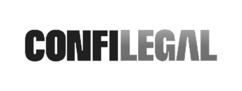 Logotipo de Confilegal, medio que ha hablado de Ejura Legal